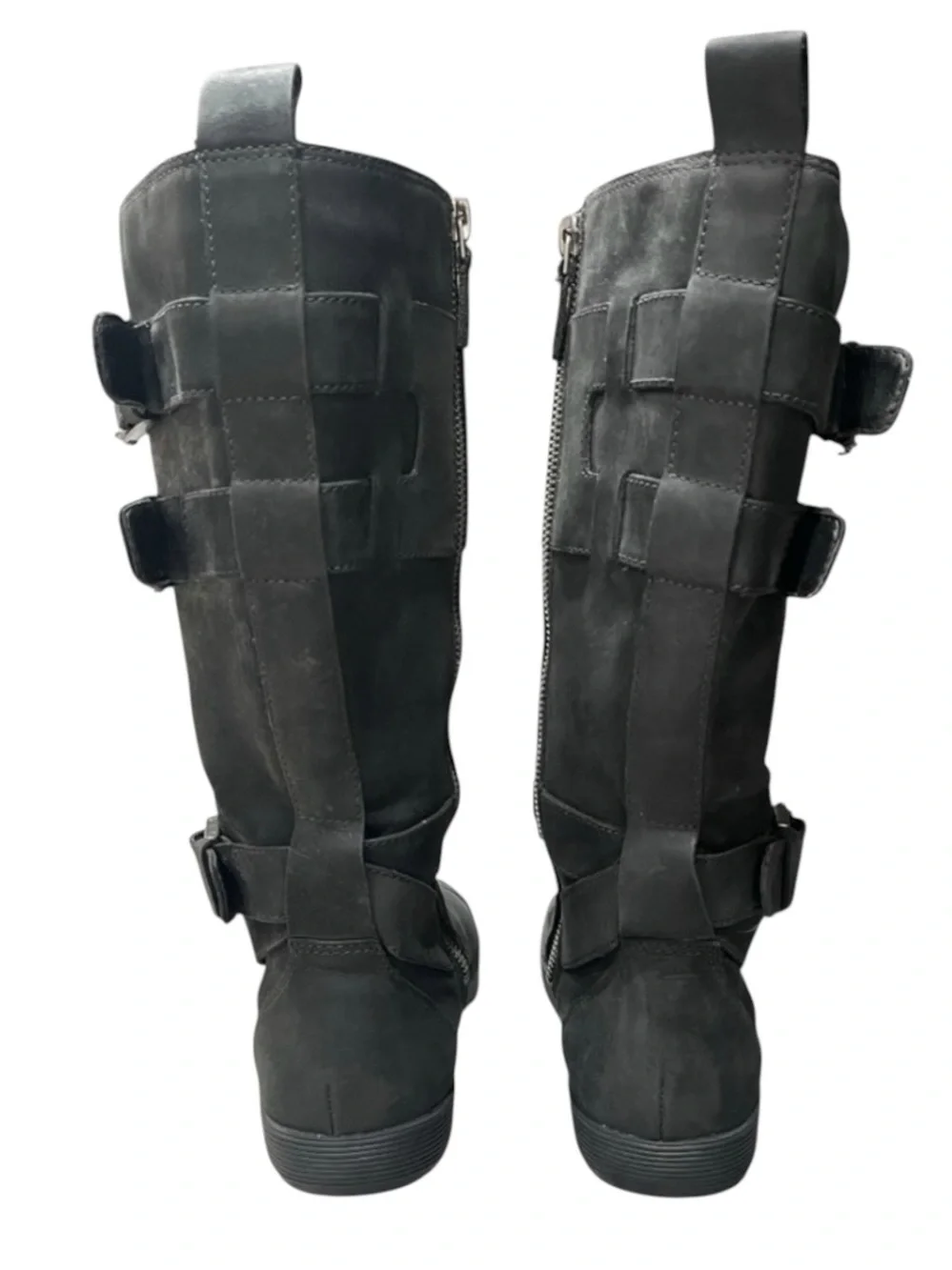 Cole Haan Nike Air Colby Waterproof Moto Boots 6.5 Black Suede